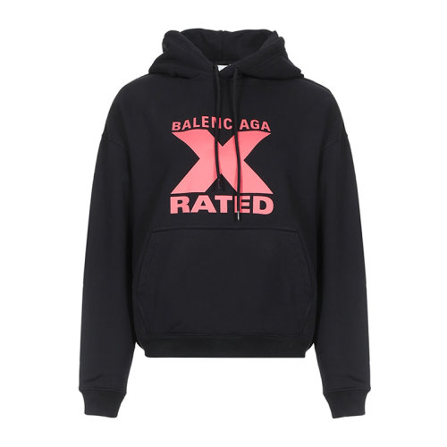 BALENCIAGA/巴黎世家 女装 服饰 黑色棉质经典logo款连帽卫衣 女卫衣