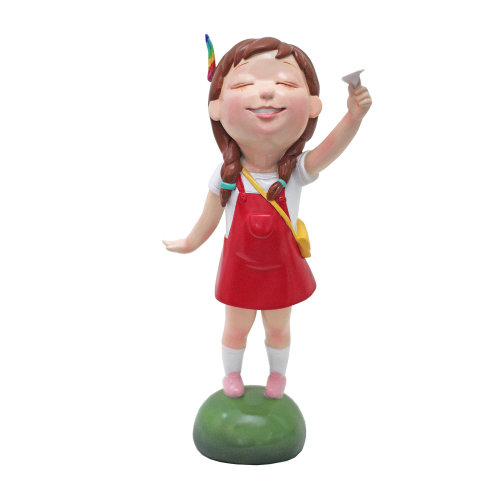 【DesignerLifestyle】Thewalkingzebra/行走的斑马《玩纸飞机的女孩》原创艺术雕塑