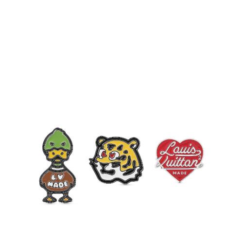  LV路易威登 22年秋冬 LV x NIGO联名 LV2 男士 胸针 胸针套装 MP3232 预定商品2-6周发货