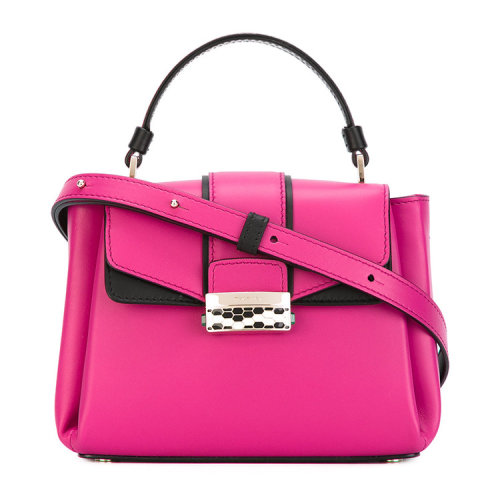 BVLGARI/宝格丽  女包 SERPENTIVIPER系列 女士粉色牛皮单肩斜挎手提包 282337