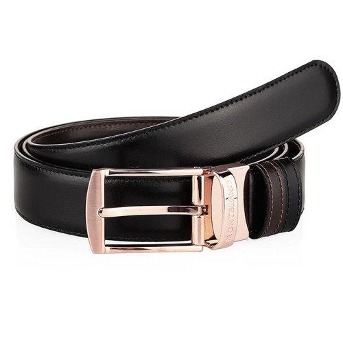 MontBlanc/万宝龙 MontBlanc-105122 皮带 男士当代系列牛皮腰带 矩形针扣皮带黑色