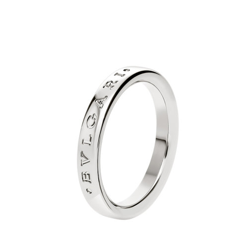 BVLGARI/宝格丽 结婚对戒系列FEDI 男女通用精雕BVLGARI徽标铂金戒指 355225