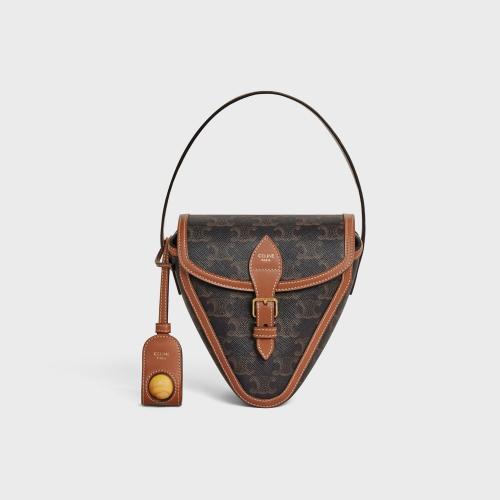  CELINE赛琳思琳 22年秋冬 女士 手提包 PETANQUE GAME标志印花牛皮革手袋 4M0722DL3.04LU