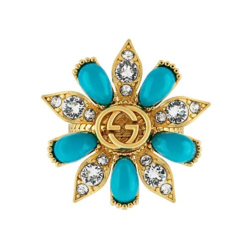  GUCCI古驰 22年秋冬 女士 互扣式双G花朵戒指 702611 I9875 8519