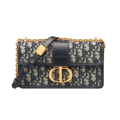 Dior 迪奥 22新款 East-West系列 女士蓝色提花帆布复古金色CD吊饰翻盖闭合调节拆卸肩背肩带手提单肩斜挎包M9334UTZQ_M928