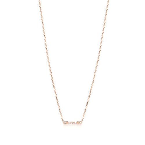 Tiffany & Co./蒂芙尼  Tiffany Fleur de Lis系列 女士18K金玫瑰金镶嵌钻石项链 38051474