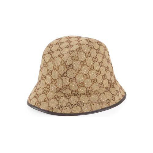  GUCCI古驰 22年秋冬 女士 GG帆布水晶渔夫帽 679426 3HAFX 2564