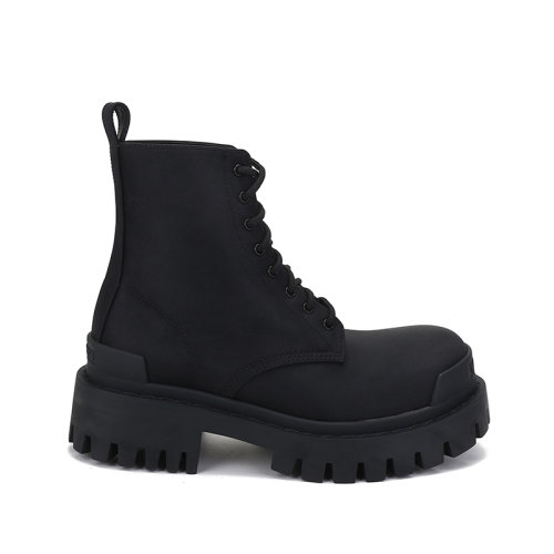 Balenciaga/巴黎世家 女士织物Strike系带靴子短靴 624835 W2DY0