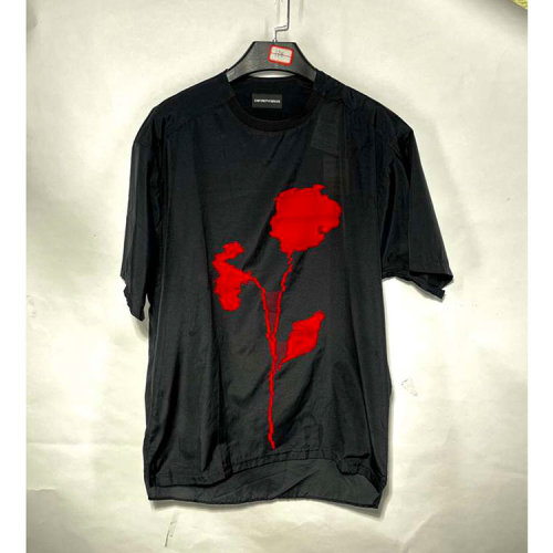 Emporio Armani/安普里奥阿玛尼 黑色系红花男士短袖T恤