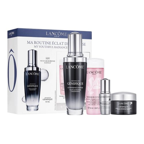 Lancome/兰蔻 限量套装 「小黑瓶」系列肌底液粉水大眼精华面霜4件套