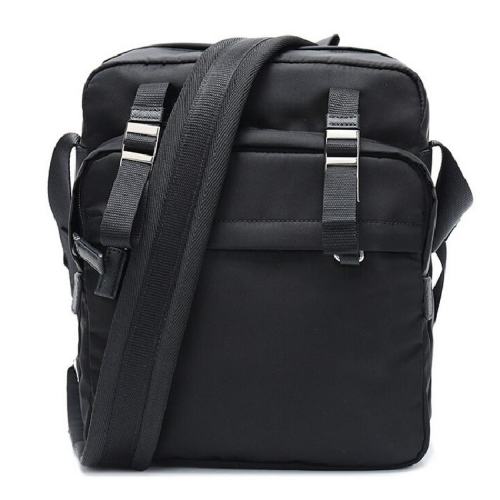  PRADA/普拉达 男士黑色尼龙单肩包 2VH023973F0002 PLSX
