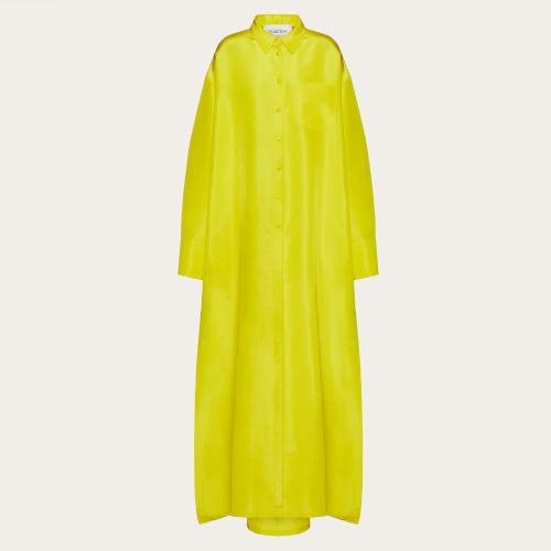  VALENTINO华伦天奴 22年秋冬 女士 连衣裙 ROBE CHEMISE DE SOIRéE EN FAILLE XB0VDD456DEPV8