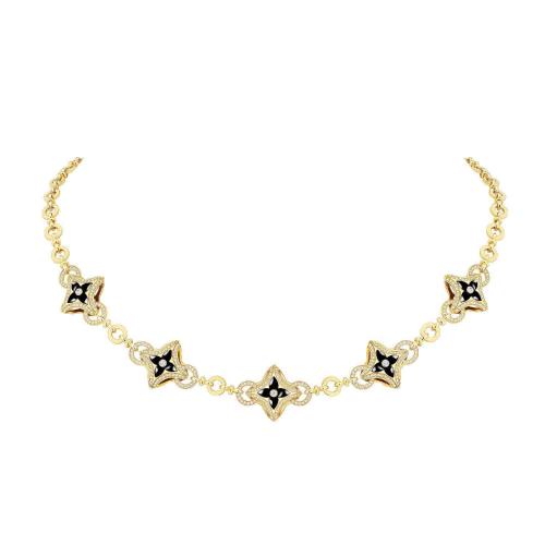  LV路易威登 22年秋冬 女士 项链 EVER BLOSSOM 18K 金缟玛瑙钻石项链 Q94523