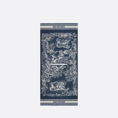 DIOR迪奥 22年秋冬 女士 斗篷 Poncho Toile de Jouy Sauvage 21JOU370I602_C585