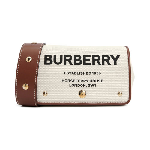BURBERRY/博柏利 女士拼色棉质徽标印花装饰单肩包 8051844