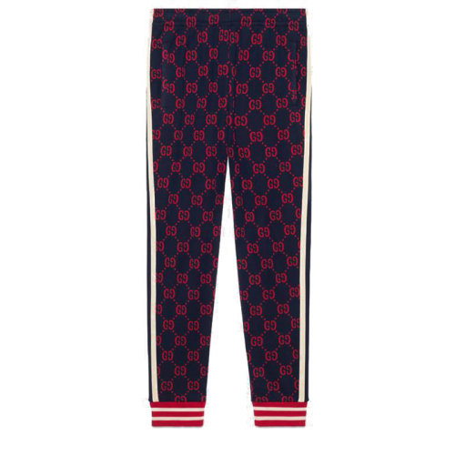 GUCCI/古驰经典款红蓝双G印花男士休闲裤496920X9134330     bi