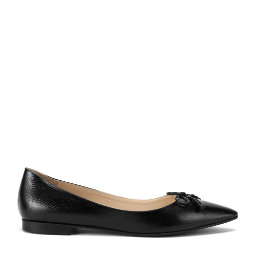 PRADA/普拉达 黑色 女士漆皮蝴蝶结饰芭蕾平底鞋 1F599L_3A9S_F0002_F_012