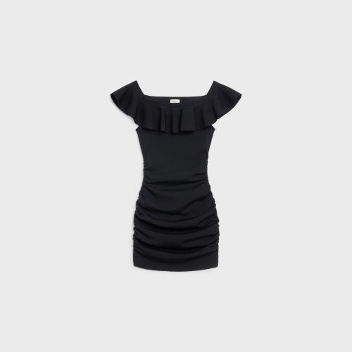  CELINE赛琳思琳 22年秋冬 女士 连衣裙 ROBE COURTE VISCOSE 2A54X256R.38NO