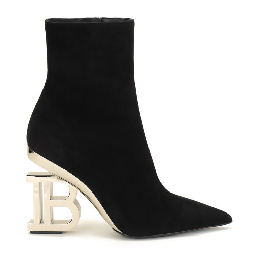 Balmain/巴尔曼 黑色 女士异形跟设计高跟短靴 SN0C163LCAM 20