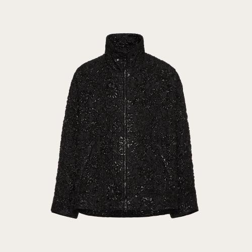  VALENTINO华伦天奴 22年秋冬 男士 夹克 VESTE EN BROCART DE NYLON ET FLORAL LUREX JACQUARD