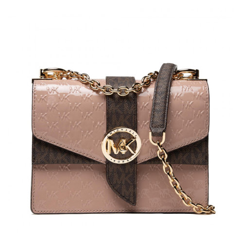 Michael Kors/迈克·科尔斯Greenwich系列 翻盖斜跨 拼色皮质链条包 女款32F1GGRC5A