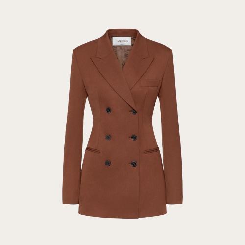 VALENTINO华伦天奴 22年秋冬 女士 西服外套 BLAZER EN LAINE STRETCH XB3CE2M56W5K29