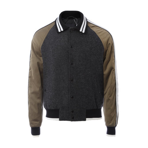 Lanvin/浪凡 羊毛 深灰色 男士棉服 薄棉 夹克 男士外套