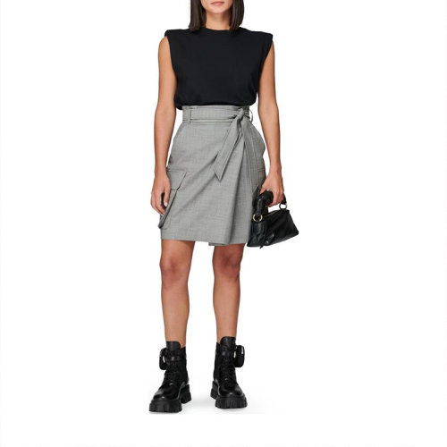 MaxMara/麦丝玛拉 女士灰色时尚休闲半身裙 Verdier 001