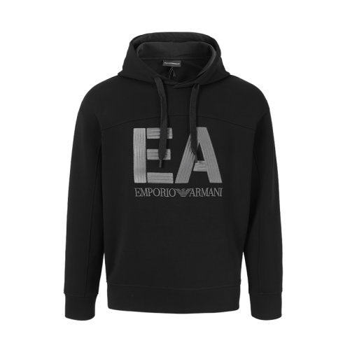 Emporio Armani/安普里奥阿玛尼 男士长袖卫衣黑色潮流百搭图案上衣10958