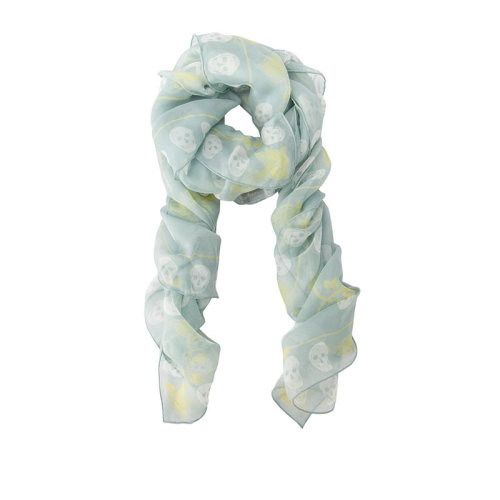 Alexander McQueen/亚历山大麦昆 女士 混色骷髅头图案围巾/披肩围巾 5031683060Q1975 HJH0022B