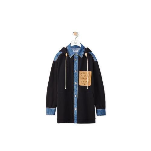  LOEWE罗意威 22年秋冬 男士 夹克 Hybrid denim jacket in cotton H664Y13X02-6385