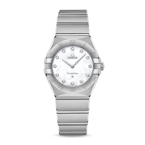 OMEGA/欧米茄 星座系列 精钢 钻石刻度 石英机芯 女士腕表 131.10.28.60.55.001