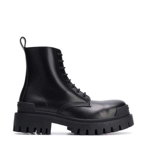 Balenciaga/巴黎世家  新款女士牛皮革Strike Lace-Up系带厚底短靴590974WA9601000【主推】