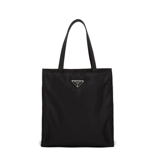 PRADA/普拉达 22年新款 女士黑色尼龙羊革提手金属三角形徽标托特包1BG426_RUKW_F0002_V_NOO