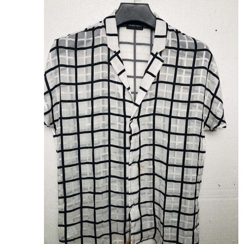 Emporio Armani/安普里奥阿玛尼拼色格子男士长袖衬衫 R1CF8TR156C023 瑕疵折扣