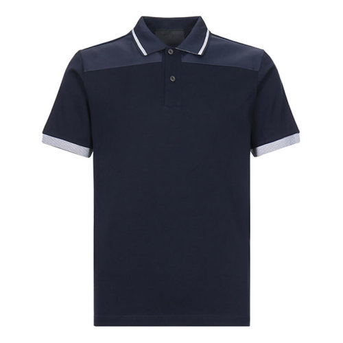 PRADA/普拉达  男装 男士 深蓝色棉质时尚短POLO UJN589-1S8H-F0124