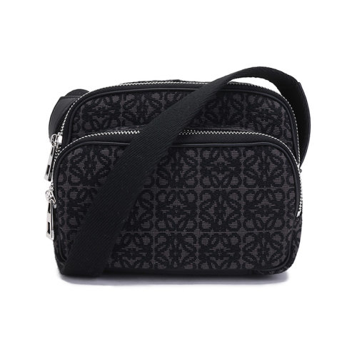 LOEWE/罗意威【22春夏新款】男士织物配皮Camera相机包单肩斜挎包Anagram提花迷你款 B604Z80X01