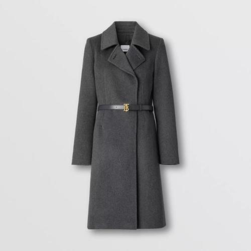  BURBERRY 22年秋冬 女士 Monogram Motif Cashmere Belted Coat 80642071