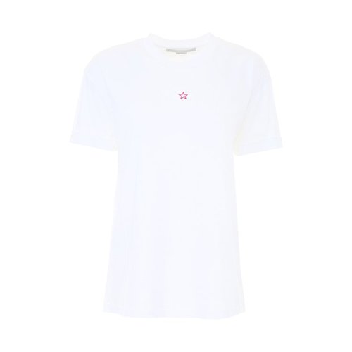 Stella McCartney/丝黛拉麦卡妮 女士短袖T恤 棉 刺绣 时尚 白色