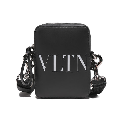 Valentino/华伦天奴 男士皮革单肩斜挎包手机包VLTN标志 XY2B0943WJW