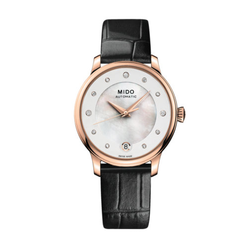 mido/美度 贝伦赛丽系列皮带自动机械女士镶钻腕表33.00毫米 M039.207.36.106.00