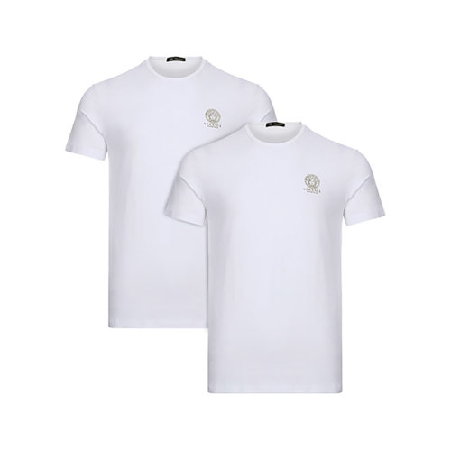 VERSACE/范思哲男士棉质圆领贴身打底短袖内衣T恤两件套装 AU10193 A232741