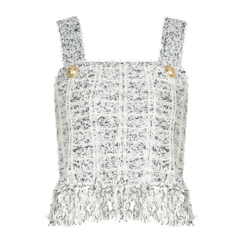 Balmain/巴尔曼 混色 女士软呢吊带背心 TF10001K037 春夏