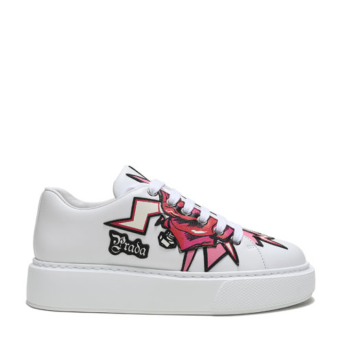 PRADA/普拉达 女士皮革系带休闲运动鞋 1E806L 3L2C F 045