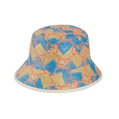  GUCCI古驰 22年秋冬 女士 GG草编效果渔夫帽 699619 3HAKX 9677