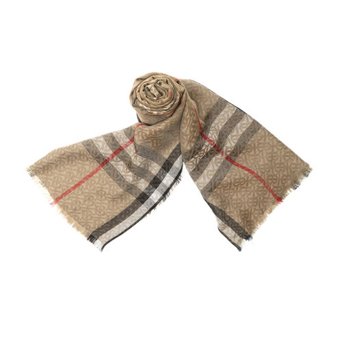 BURBERRY/博柏利女士绵羊毛桑蚕丝长款围巾8055872