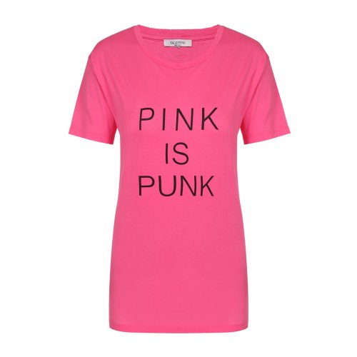 【香港直邮】VALENTINO 粉色 女士短袖T恤