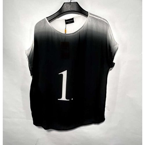 Emporio Armani/安普里奥阿玛尼 黑白拼色女士短袖上衣