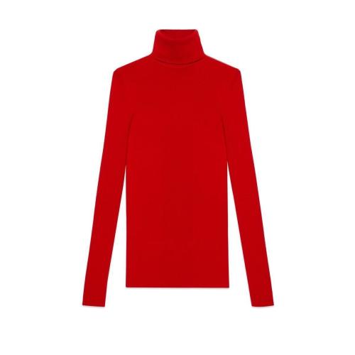  GUCCI古驰 22年秋冬 女士 细罗纹羊毛高领毛衣 718576 XKCQ9 6076