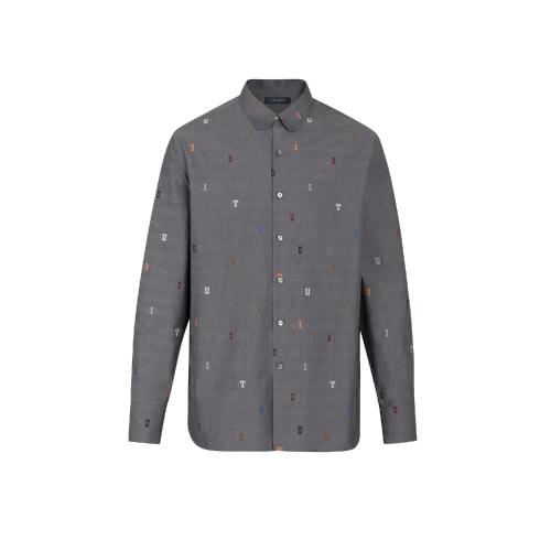  LV路易威登 22年秋冬 男士 长袖衬衫 DNA 衣领标准版剪花衬衫 1A5W03 1A5W01 1A5VZY 1A5VZZ 1A 预定商品2-8周发货